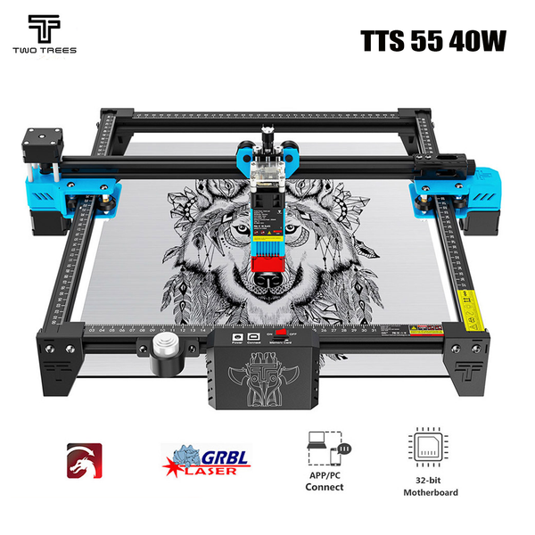 TwoTrees TTS-55 Laser Engraver With Wifi Offline Control Powerful 40W Laser Engraving Machine 450±5nm Blue Light Cnc Machine